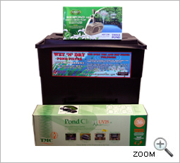 Wet ‘N’ Dry Pond Filter, TMC Pond Clear UV25 Ultra Violet Unit and the Blagdon Midipond MDP3500 Pump Wet ‘N’ Dry Filter, TMC Pond Clear UV25 Ultra Violet Unit and the Blagdon Midipond MDP3500 Pump